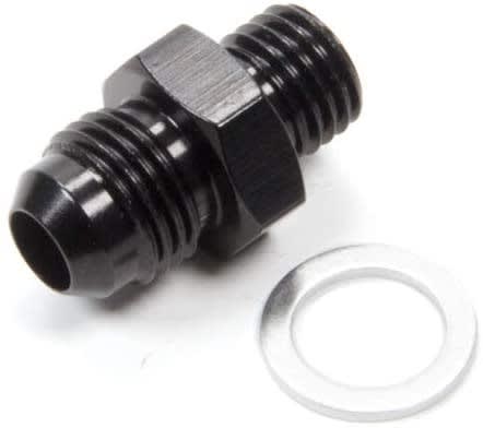 -6 AN X 9/16-24 Male Carburetor Inlet Holley Single Feed Black