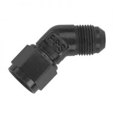 -10 Female to Male Flare Swivel 45Â° Black