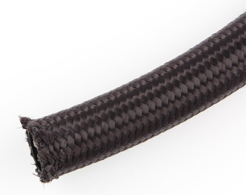 -6 Premium Nylon Race Hose Black Braided per ft