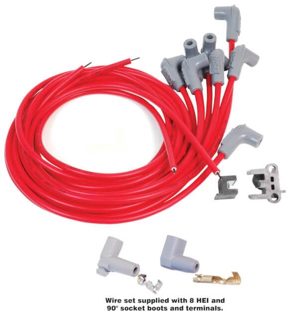 MSD Super Conductor Spark Plug Wire Set 8 Cyl 90Â° Plug
