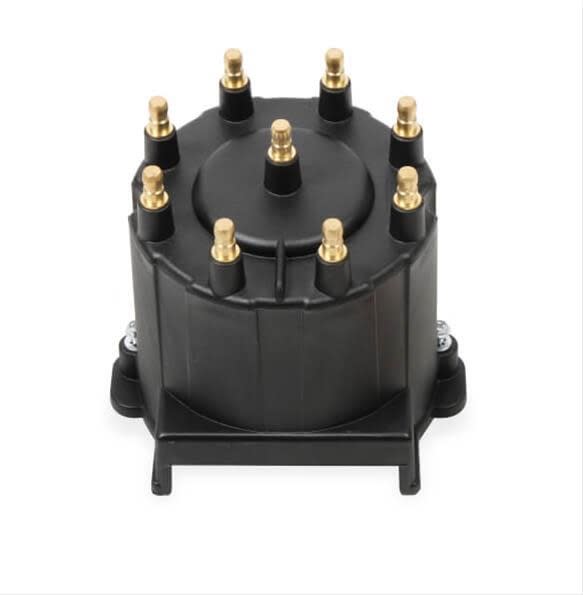 GM External Coil Distributor Cap Black