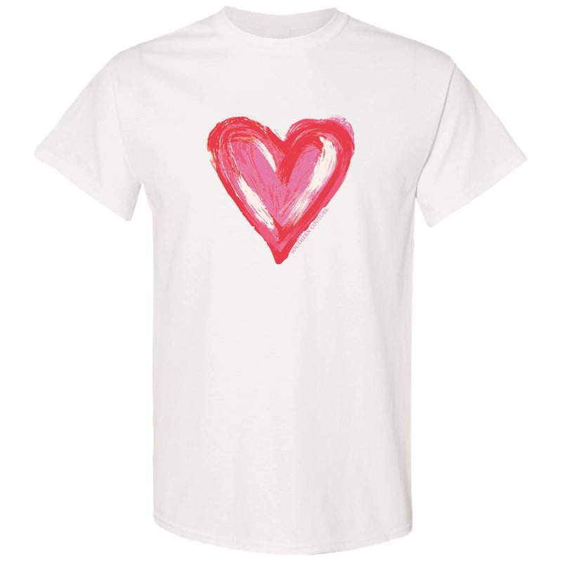 SC Soft Valentine Heart front print-White