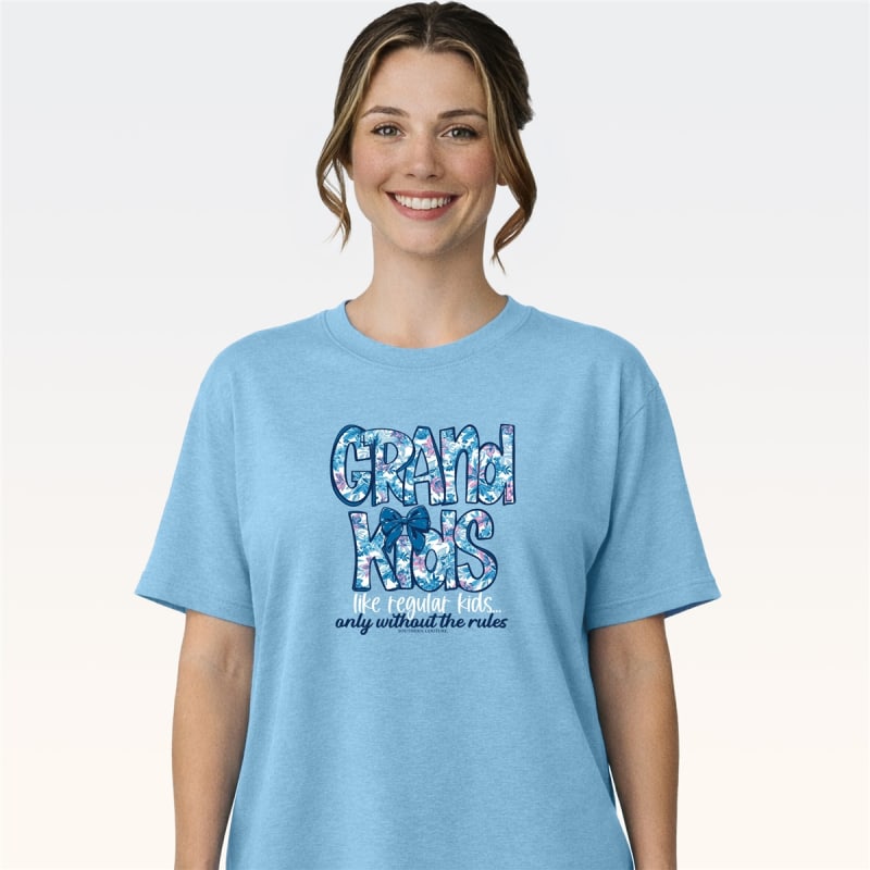 SC Soft Pattern Letter Grandkids - Sky
