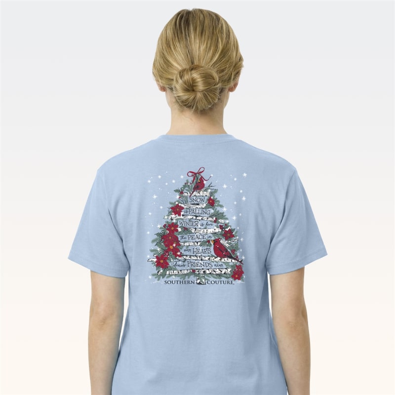 SC Classic Cardinal Bird Tree - Light Blue