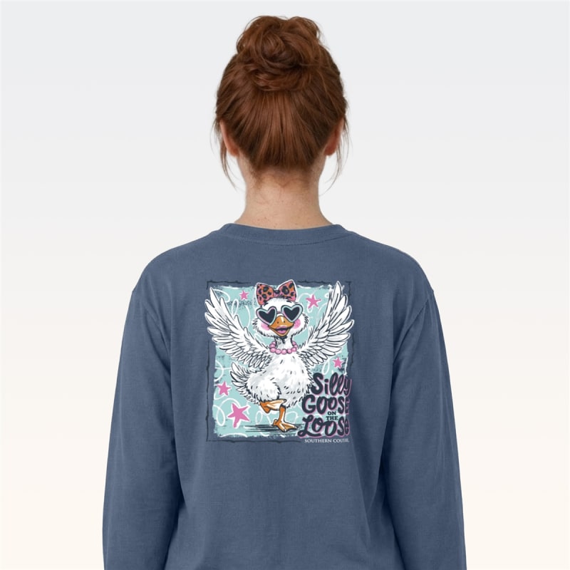 SC Classic Silly Goose on LS - Indigo