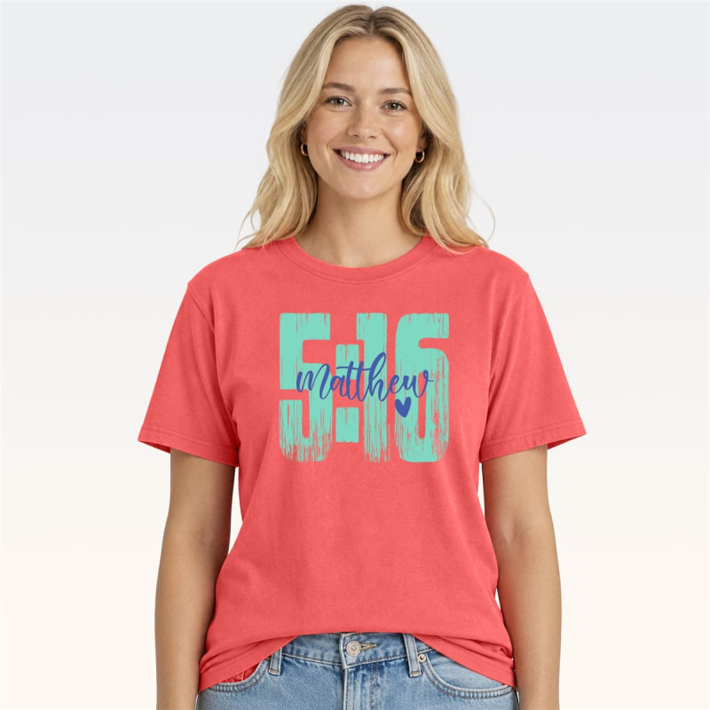 SC Comfort Matthew 5:16 - Neon Red Orange