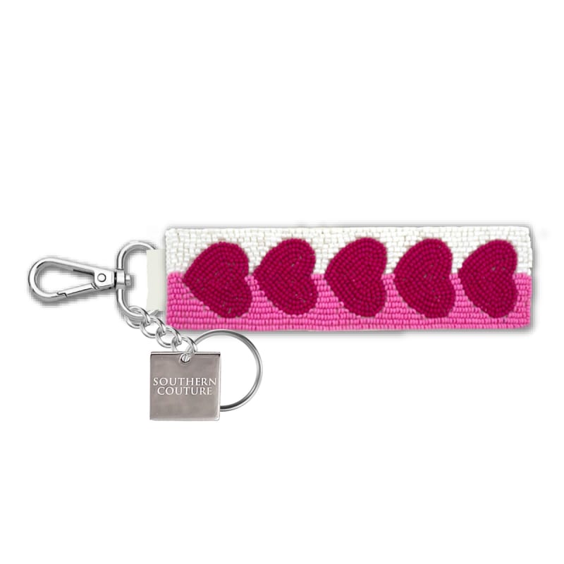 SC Beaded Keychain - Hearts