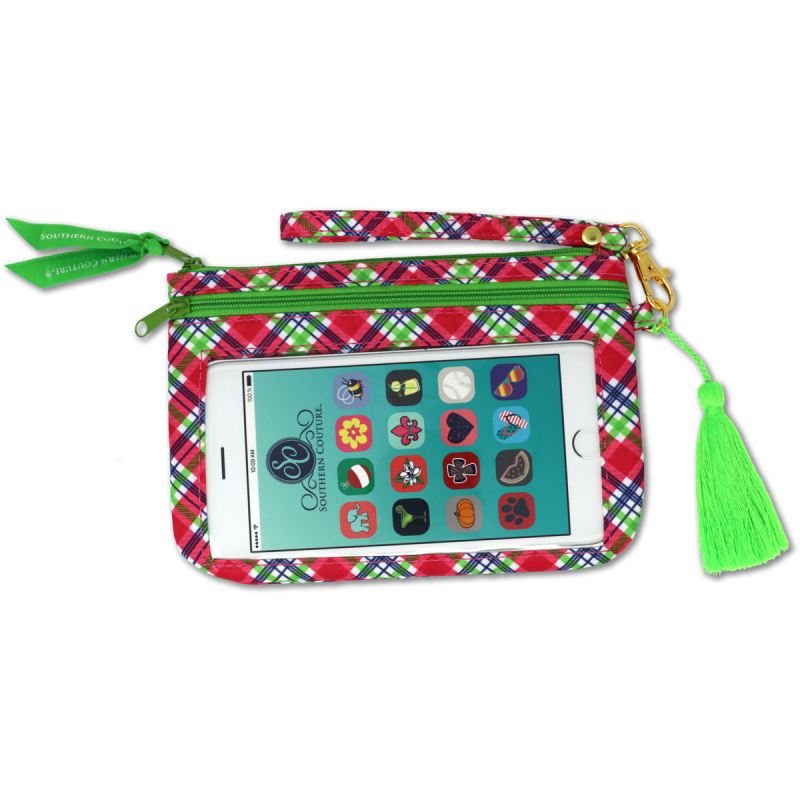 SC Preppy Plaid Phone Wristlet