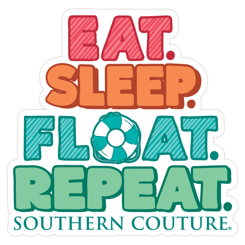 SC Eat Sleep Float Sticker-pack of 12