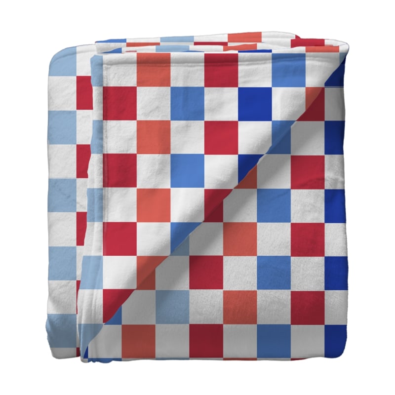 SC 50X80 Super Soft Blanket Patriotic Checks