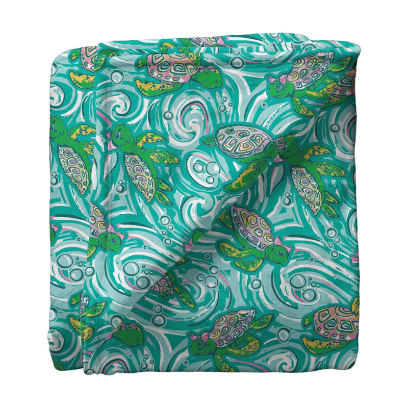 SC 50X80 Super Soft Blanket  Swimming Turtles