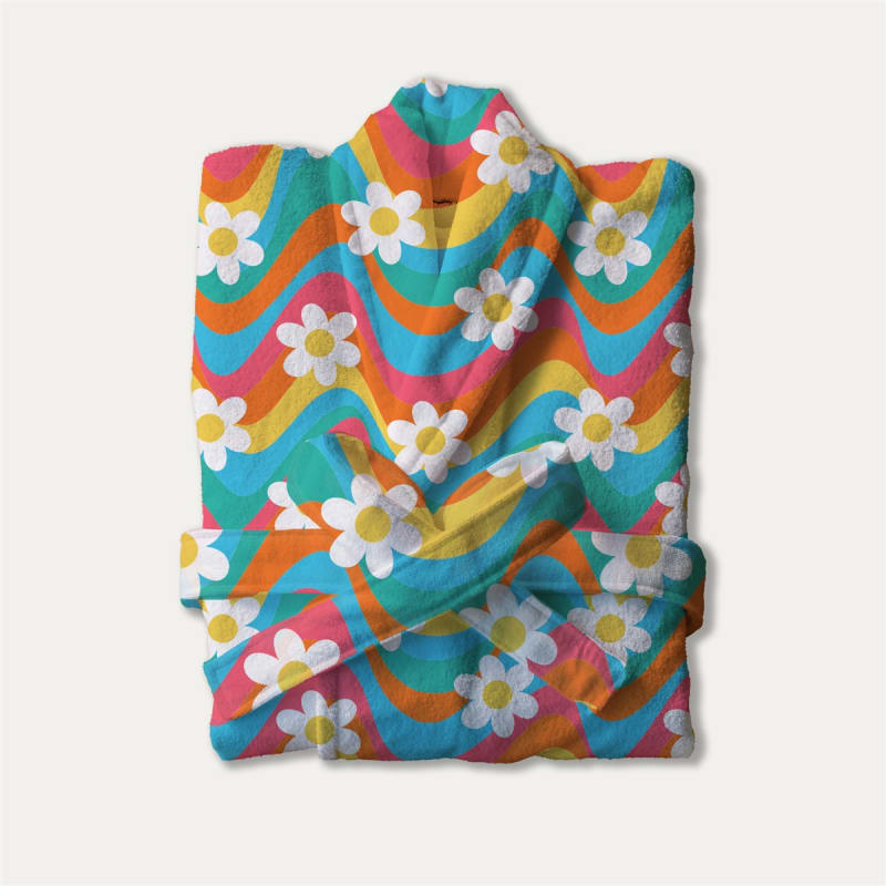 SC Super Soft Bath Robe - Retro Daisies