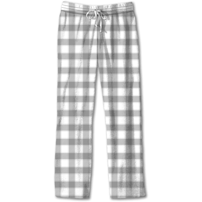 SC Lounge Pants-Grey/White Plaid