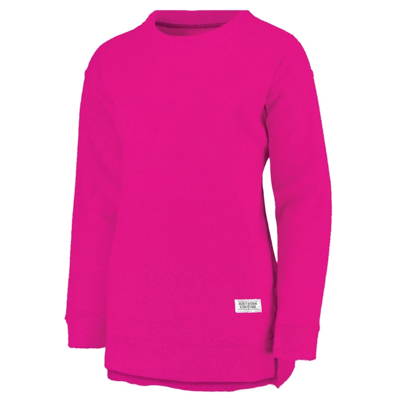 SC Yarn Dyed Mingled Sweatshirt-Hot Pink