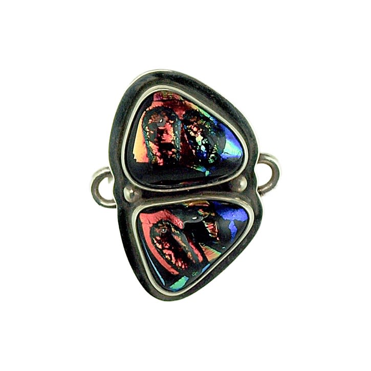 Tabra Dichroic Glass Charm