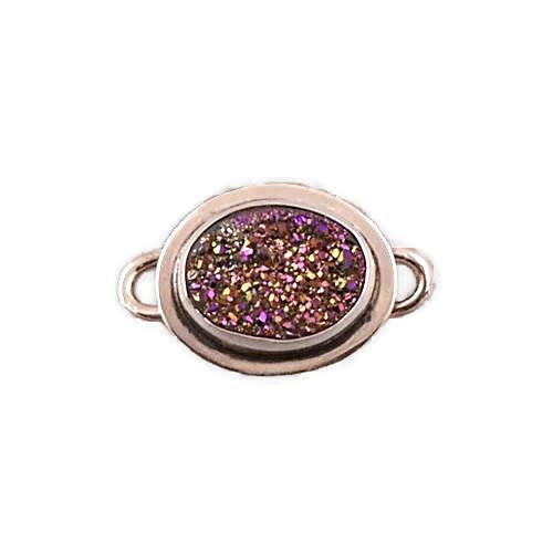 Tabra Violet Gold Druzy Charm