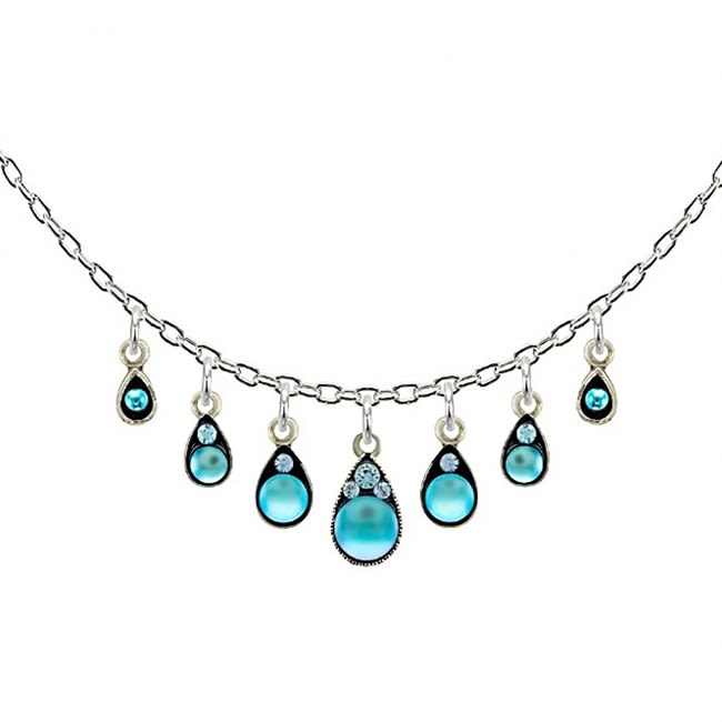 Firefly Moonlight Dangle Small Necklace in Light Blue