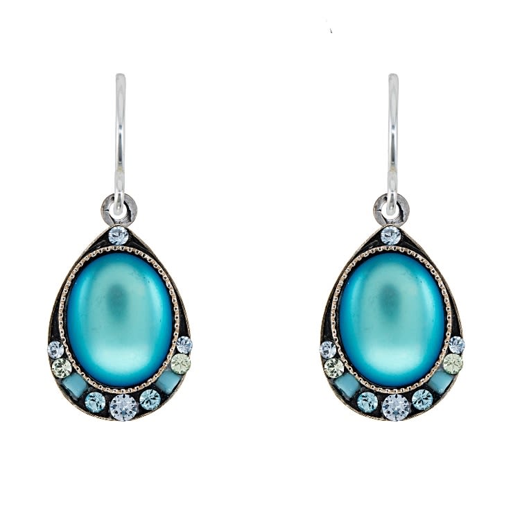 Firefly Moonlight Simple Drop Wide Earring in Light Blue