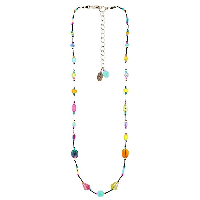 Firefly Silk Thread Necklace Long in Multi-color