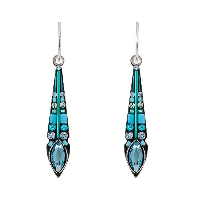 Firefly Carmel Medium Drop Earring in Aqua