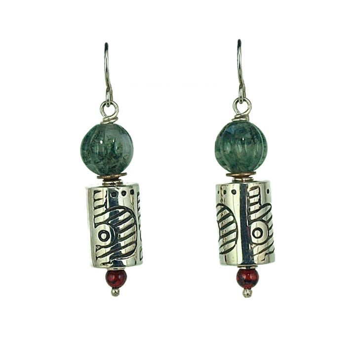 Tabra Sterling Silver Moon and Star Earrings