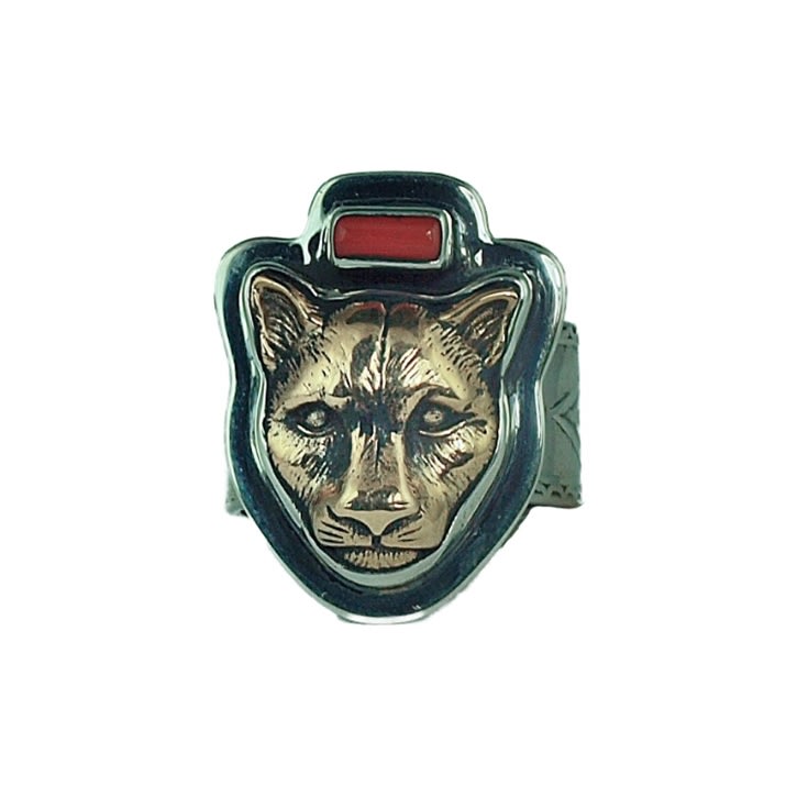 Tabra Silver Bronze Jaguar Ring