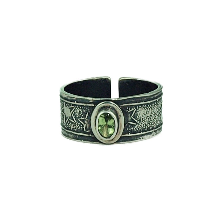 Tabra Silver Asymectrical  Floral Ring