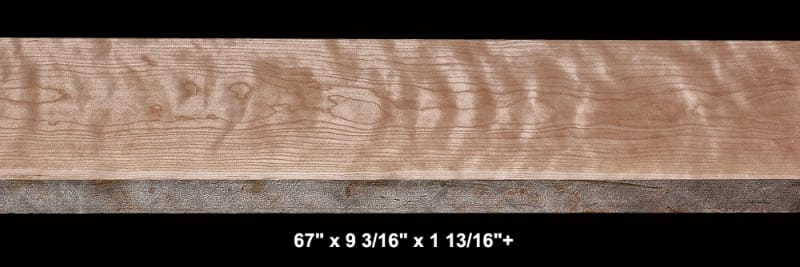 Curly Cherry - 67" x 9 3/16" x 1 13/16"+ -  $115.00