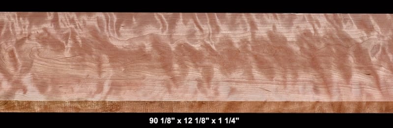 Extra-Wide Curly Cherry - 90 1/8" x 12 1/8" x 1 1/4" - $280.00