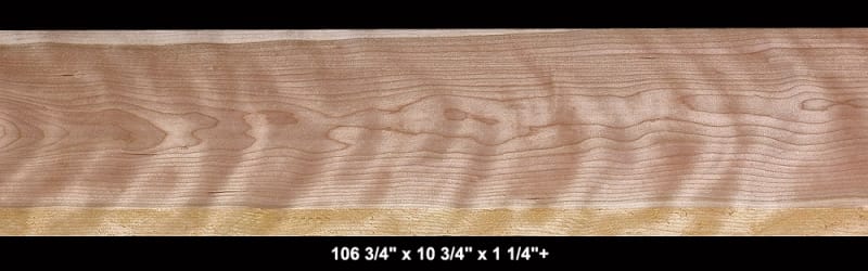 Wide Curly Cherry - 106 3/4" x 10 3/4" x 1 1/4"+ - $180.00