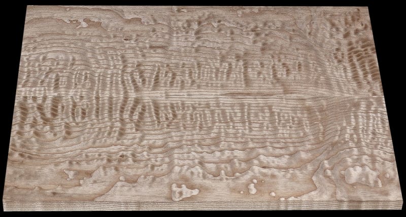 Book-Matched Blistered Curly Ash - 2 Pcs - 22" x 8 1/2" x 13/16" - $200.00