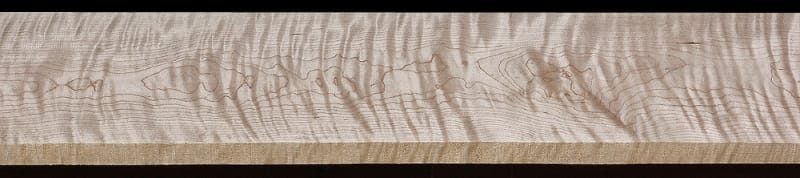 Curly Maple - 83 1/4" x 7 9/16" x 1 1/16"  - $95.00