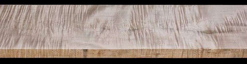 Wide Heartwood Curly Maple - 51 5/8" x 10" x 1 3/4" - $120.00