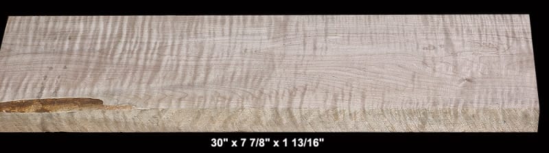 Curly Maple - 30" x 7 7/8" x 1 13/16" - $40.00