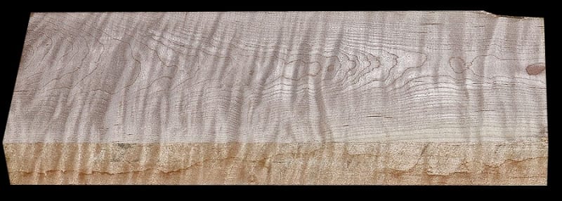 Curly Maple  - 16 1/4" x 6 3/8" x 1 13/16" - $25.00