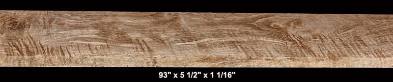 Curly White Oak - 93" x 5 1/2" x 1 1/16" - $72.00