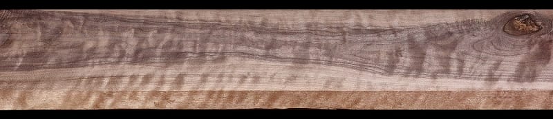 Curly Black Walnut - 83 1/8" x 7 3/16" x 1 5/16"+ - $85.00