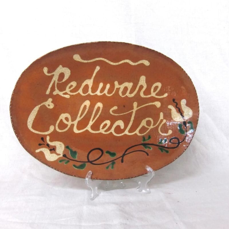 Quilled Redware Collectors Plate (MTO) $180