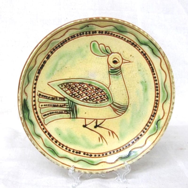 Sgraffito Bird Plate (MTO) $65