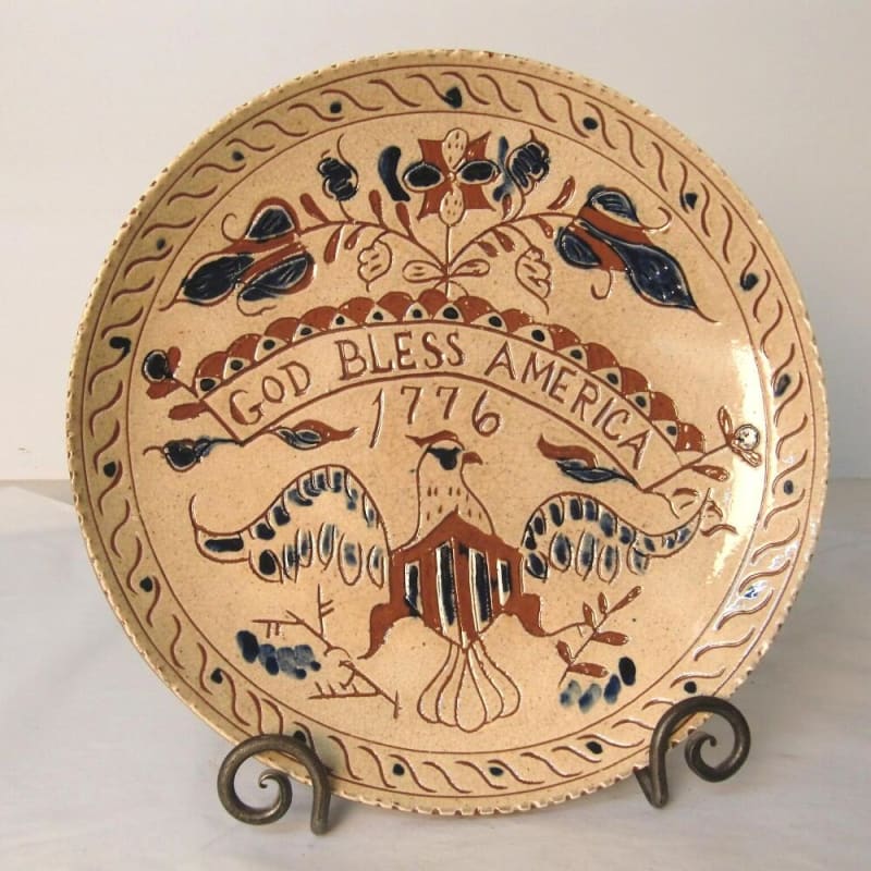 Patriotic Eagle Plate (MTO) $135
