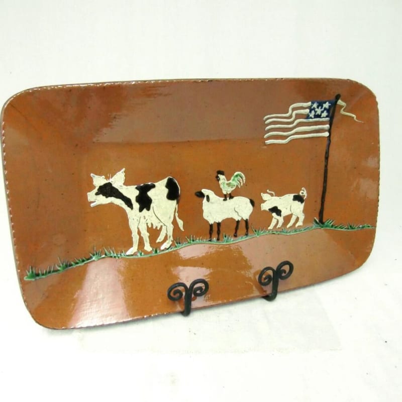 Patriotic Farm Animals Plate (MTO) $225