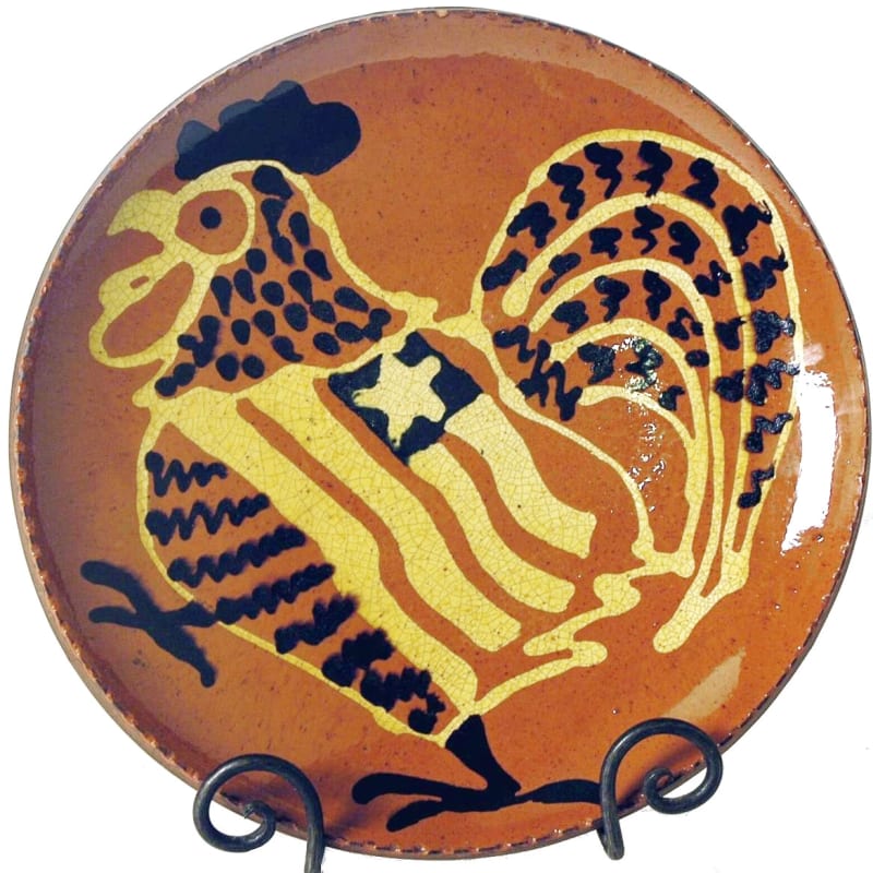 Patriotic Rooster Plate  (MTO) $75