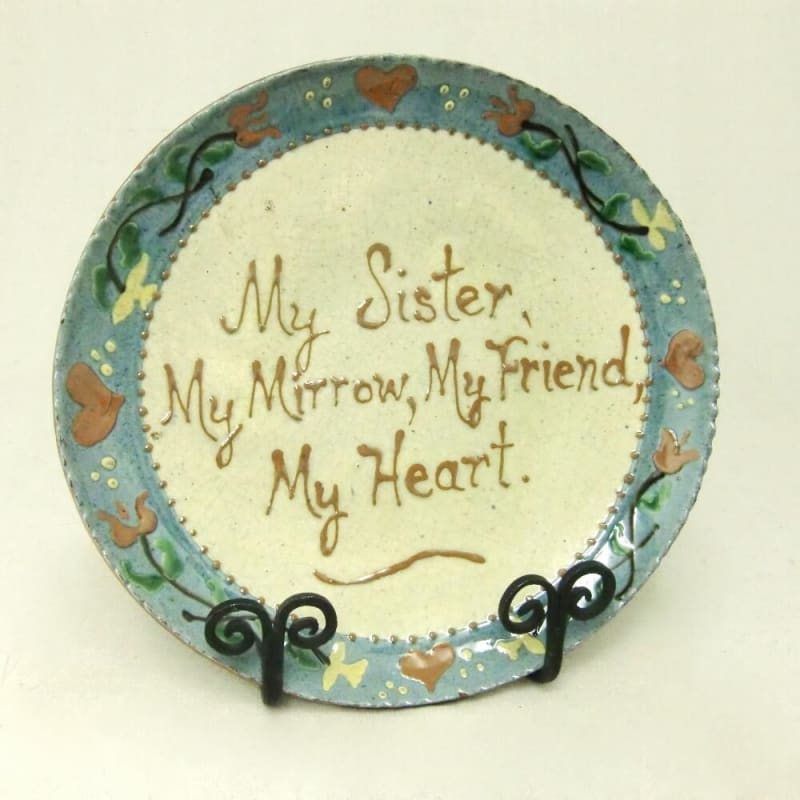 My Sister, My Mirror Plate (MTO) $105