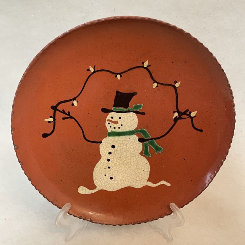 Quilled Snowman Plate (MTO) $75