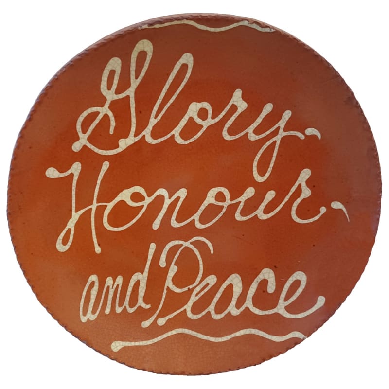 Quilled Glory, Honour, and Peace Plate (MTO) $95