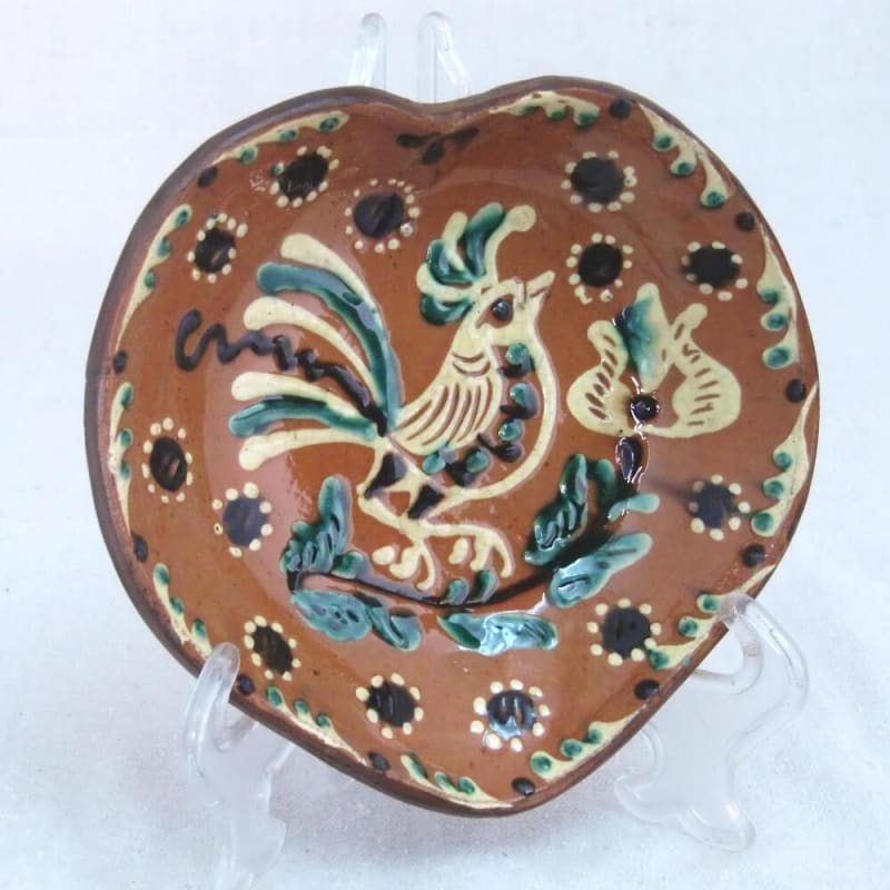 Bird and Tulip Heart Plate (MTO) $65