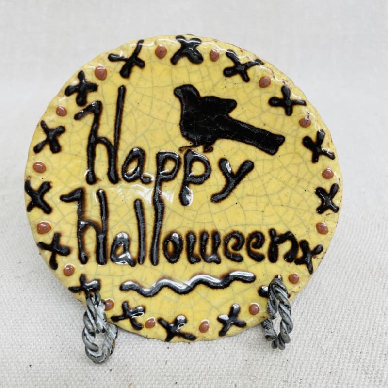 Small Happy Halloween Plate $30