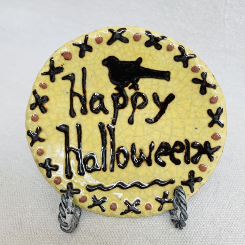 Small Happy Halloween Plate $30