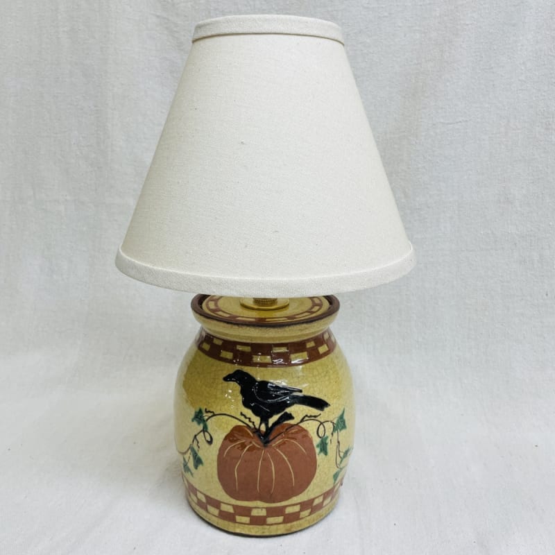 Crow on Pumpkin Baby Lamp (MTO) $215