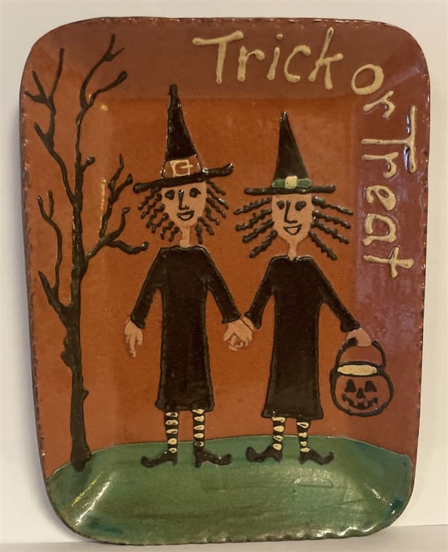 Trick or Treat Witches Plate $55